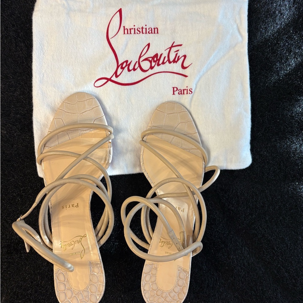Christian Louboutin Nude Strappy Sandals